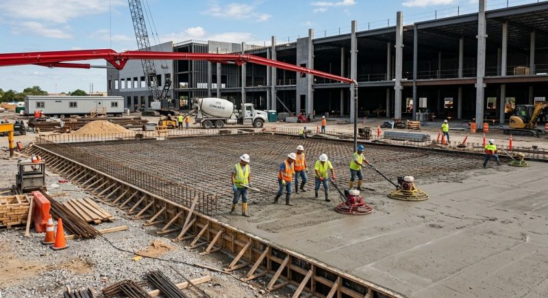 Commercial Slab Installation in Grand Rapids, MI